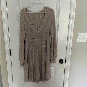 SHEIN Taupe Knit Dress